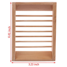 Load image into Gallery viewer, 14Styles Natural Carbide Wood Soap Dish Wooden Soap Container Travel Wood Soap Box Shower Plate Bathroom Soap Holder
