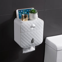 Load image into Gallery viewer, Multifunctional toilet paper holder waterproof wall mounted toilet paper box toilet paper holder toilet paper storage box
