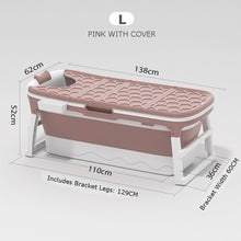 Load image into Gallery viewer, Portable Folding Bathtub Adult Children Swimming Pool Large Plastic Freestanding Bathtub Bath Bucket For Adult With Cover
