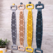 Load image into Gallery viewer, Bath Shower Silicone Body Brush Bath Belt Exfoliating Back Brush Belt Wash Clean Bath Scrub Belt
