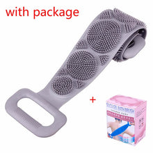 Load image into Gallery viewer, Bath Shower Silicone Body Brush Bath Belt Exfoliating Back Brush Belt Wash Clean Bath Scrub Belt
