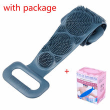 Load image into Gallery viewer, Bath Shower Silicone Body Brush Bath Belt Exfoliating Back Brush Belt Wash Clean Bath Scrub Belt
