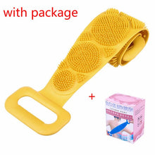 Load image into Gallery viewer, Bath Shower Silicone Body Brush Bath Belt Exfoliating Back Brush Belt Wash Clean Bath Scrub Belt
