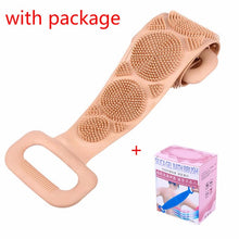 Load image into Gallery viewer, Bath Shower Silicone Body Brush Bath Belt Exfoliating Back Brush Belt Wash Clean Bath Scrub Belt
