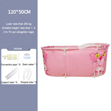 Load image into Gallery viewer, Bath Sauna Adult Folding Bathtub Bath Barrel Household Large Tub Bath Barrel Thickened Adult Bath Tub Full Body Hot Tub Banheira
